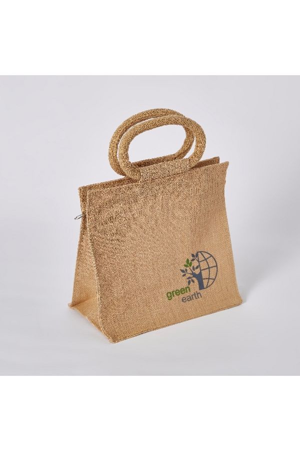 Lunch bag jute top