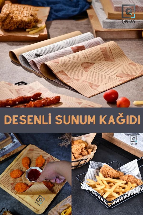 QNİAY-50 Pieces Camping - Picnic Presentation Patterned Oil Paper, Assortment Mixed Pattern 1
