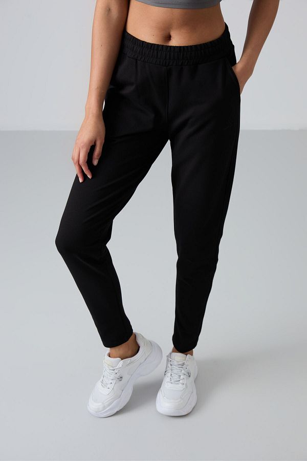 Tommy Life Black Zipper Leg Pocket Comfortable Form Women s Tracksuit Bottom 94246 Trendyol