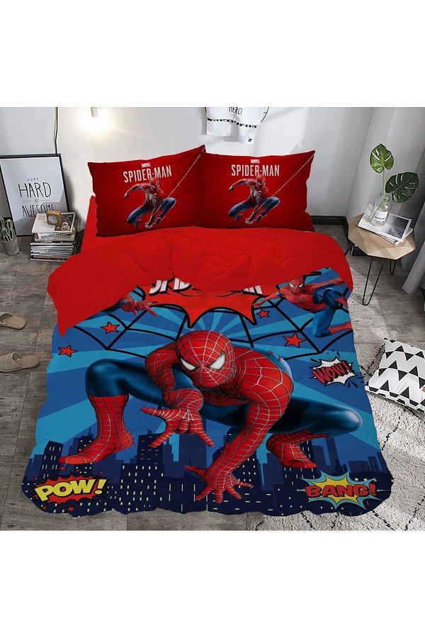 hediyechy-Set de lenjerie de pat dublu cu imprimeu Vita Desing spiderman 1