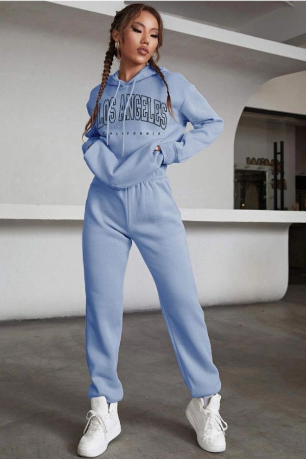 Baby blue womens tracksuit discount