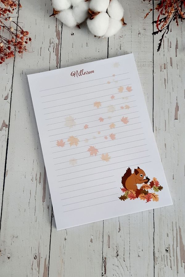 Burak Baskı Tasarım-Autumn Cute A5 Notepad - Winter and New Year Memopad Memo Pad Notebook 1
