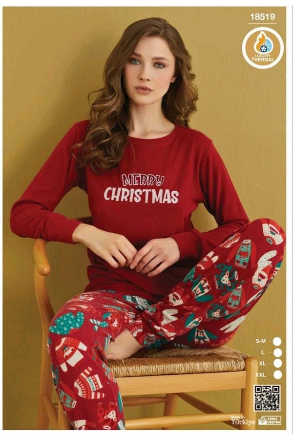 Ca r Christmas Themed Thermal Soft Pajamas Set Trendyol