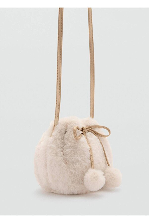 MANGO Kids Kunstfell-Tasche mit Metallgriff