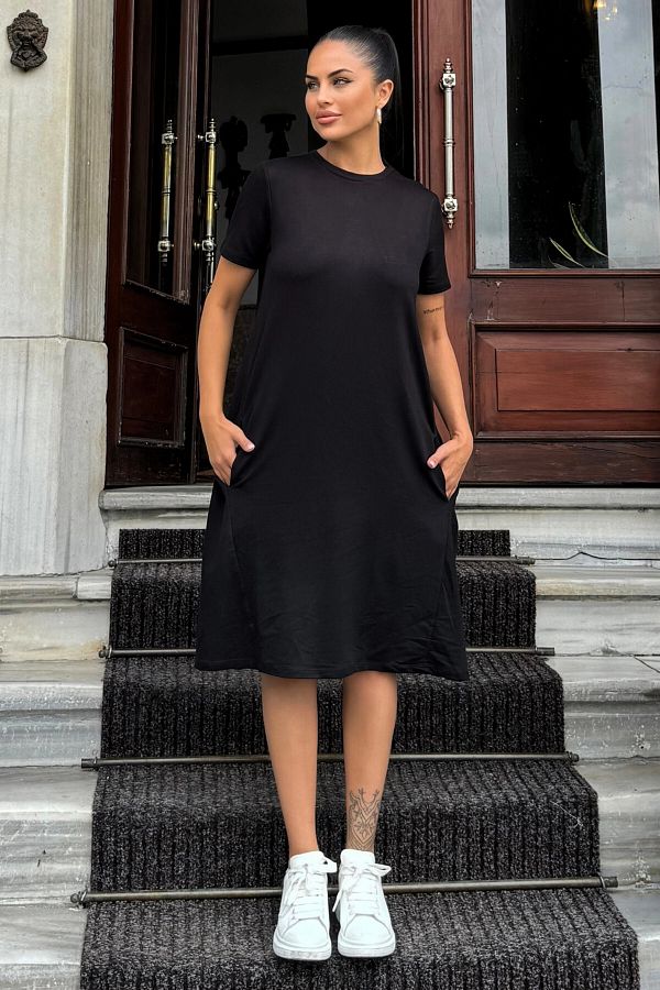 Short loose black dress store