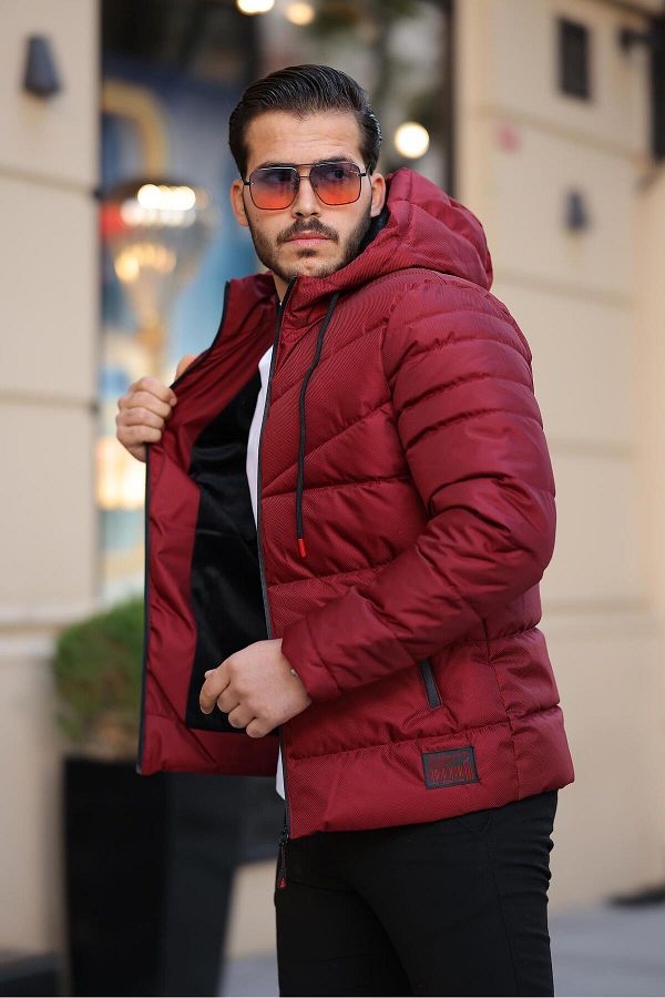 Burgundy winter jacket clearance