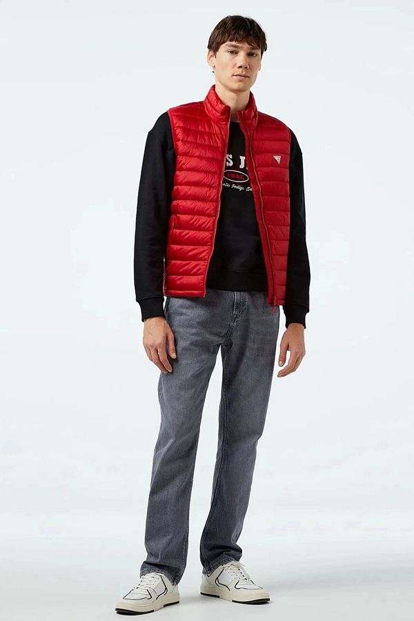 Guess Winter Jacket Red Regular fit Trendyol