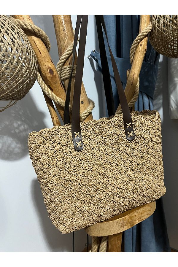 Straw string bag deals