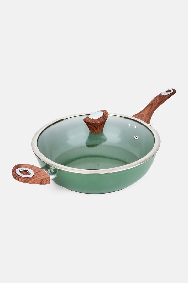 Phantom Chef-11inch Deep Fry Pan With Lid, Green 1