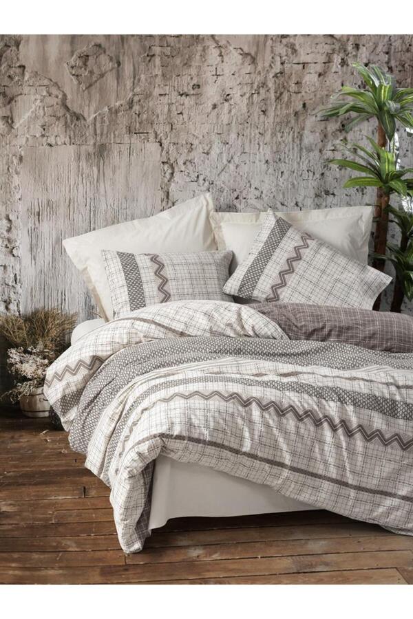 Cotton Box Soil Aren Brown Double Duvet Cover Set Trendyol
