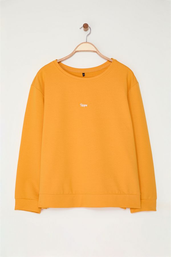 Plus size yellow sweatshirt sale