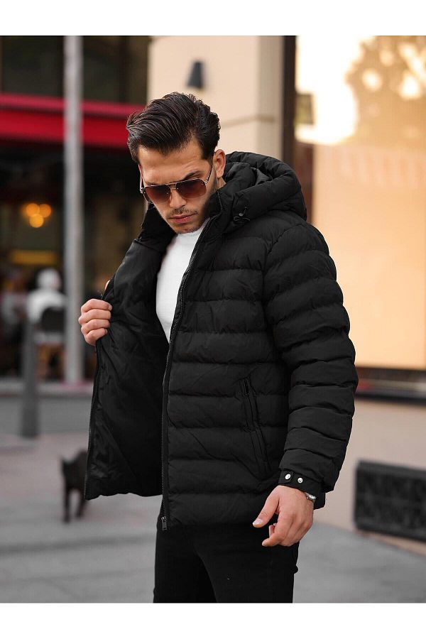 Lightweight puffer jacket black on sale