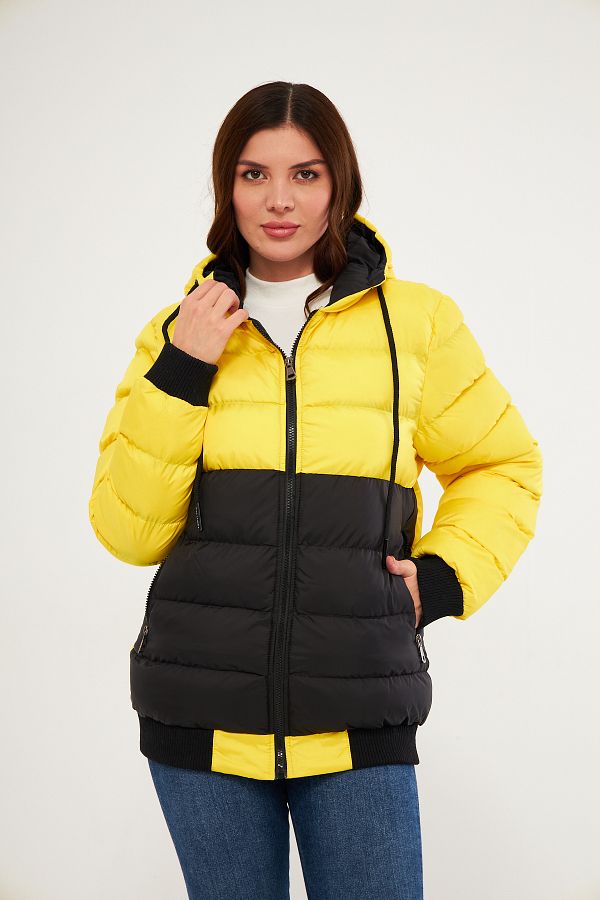 Yellow fitted jacket on sale