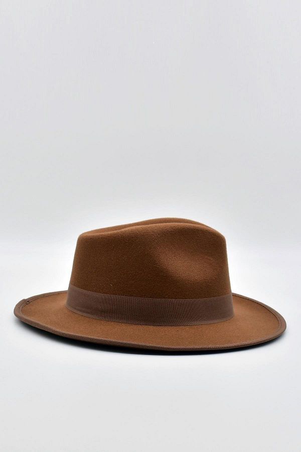 Kulah Vintage Men s Fedora Trilby Hat Panama British Trilby Cap Tan Trendyol