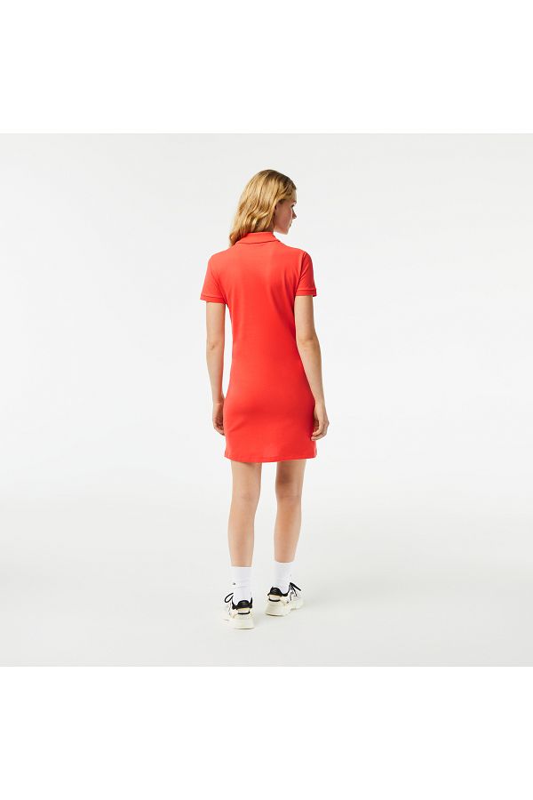 Lacoste Orange Slim Fit Polo Collar Women s Dress Short Sleeve Trendyol