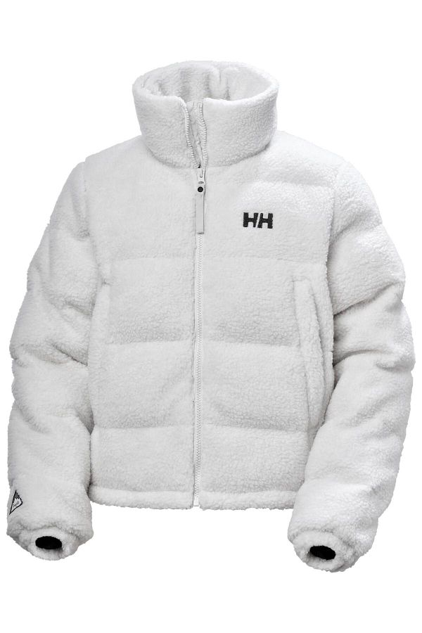 Helly Hansen-W Yu Teddy Pleat damski biały płaszcz 54065-823 1