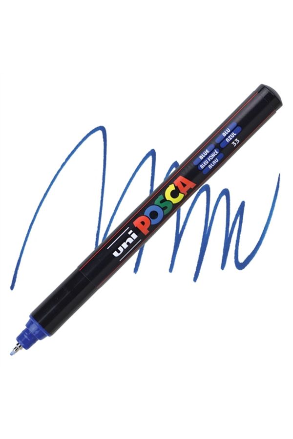 Uni-Ball Posca 0.7mm Fine Poster Markörü Mavi (33) / Pc1mr 1