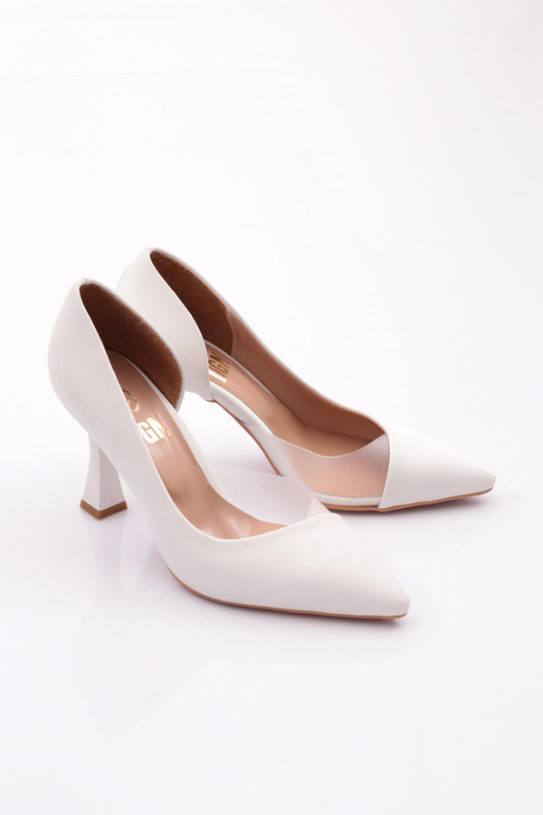 Clear Heels Low Rise Heels Novo Shoes White Low Heels For Women