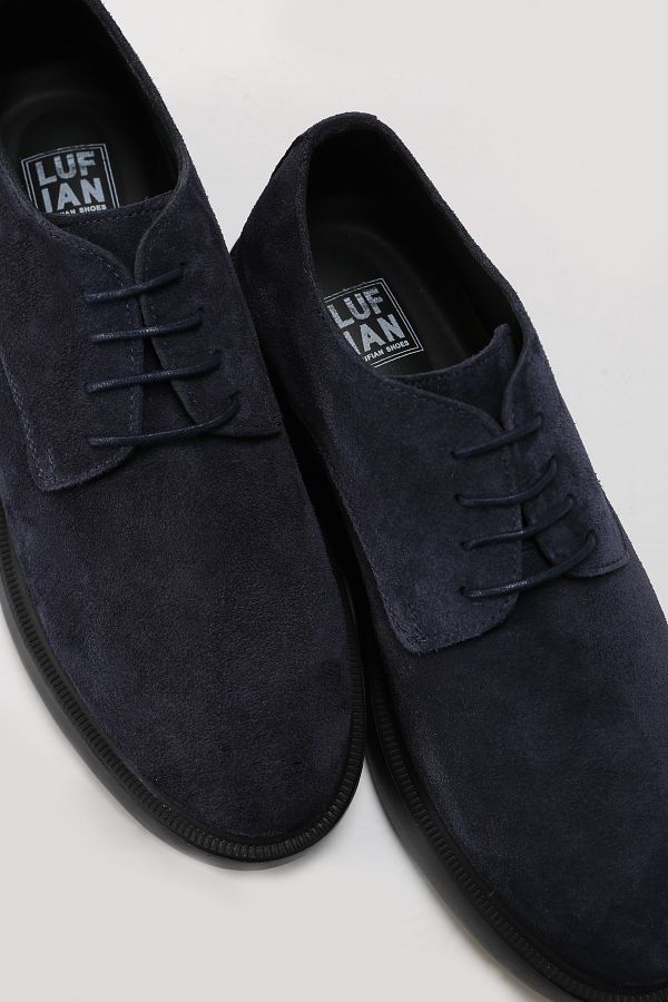 Lufian Velluto Men s Suede Casual Shoes Navy Blue Trendyol