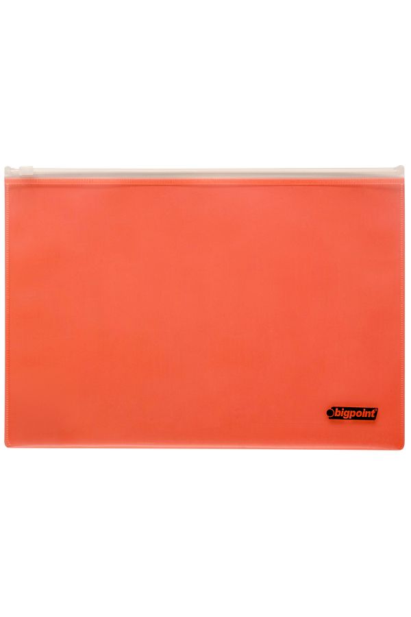 Bigpoint-A4 Pp Red 12 Pack Ziplock Document File Bag 1