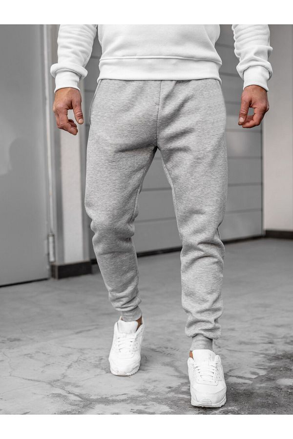 Relax family xf Men s Gray Slim Fit Jogger Sweatpants Skinny Leg Two Thread Printed Trendyol
