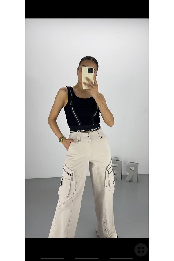 RE DESIGN Copy Pocket Snap On Trousers Trendyol
