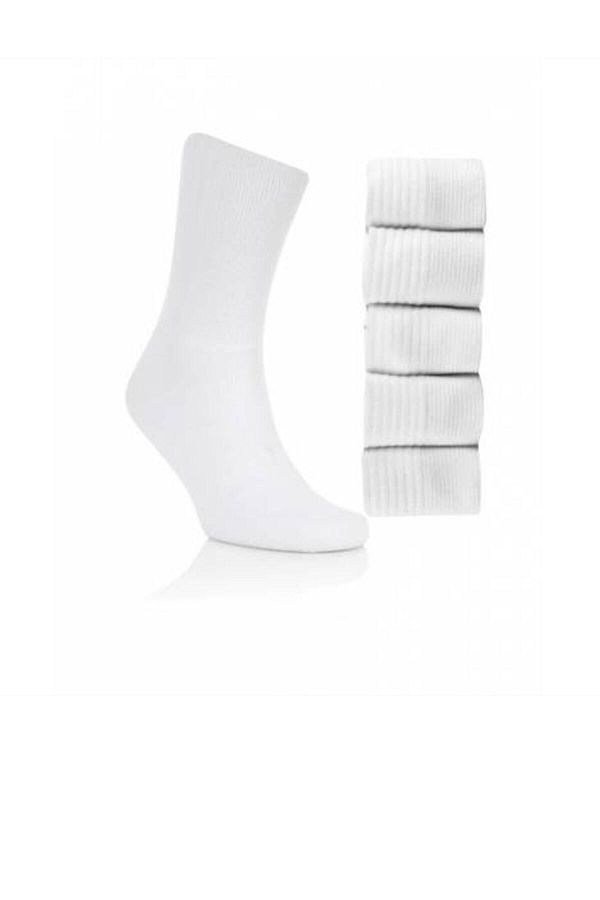 P ERLES 2 Pairs of Long Plain White Basketball Socks Trendyol