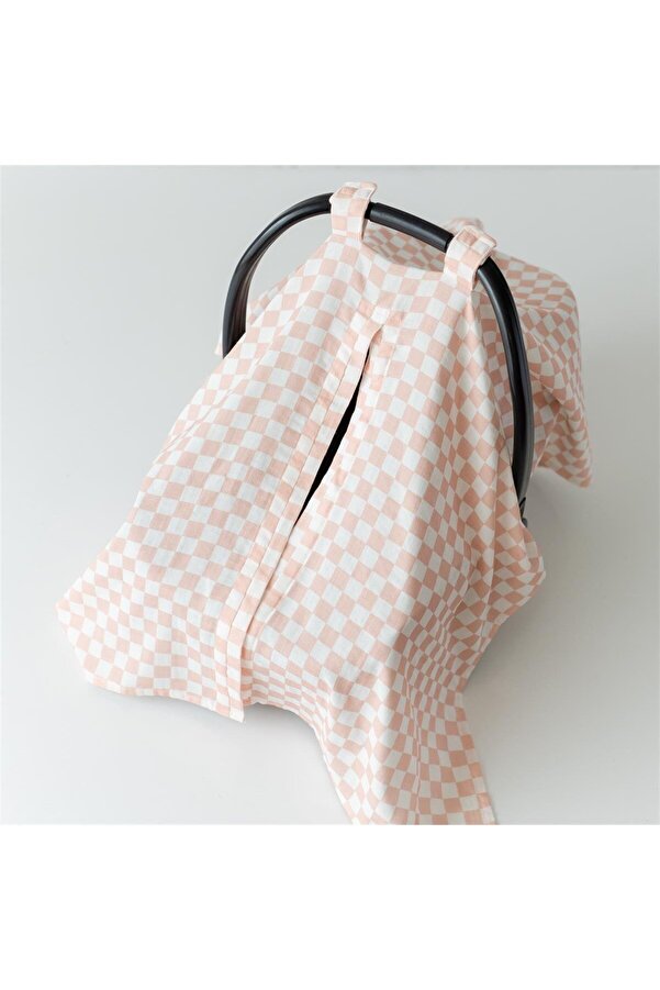 Mama Yoyo Baby Kids %100 Organik Müslin Puset Örtüsü Pudra Dama