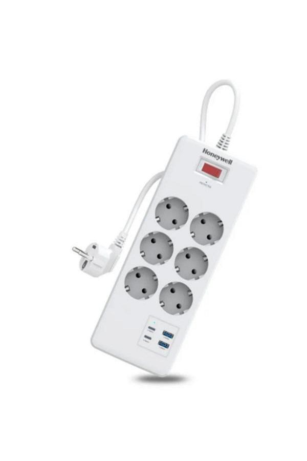 HONEYWELL-6-Piece Surge Protected Socket - 2Xtype-C 2Xusb-A Hc 000047 1