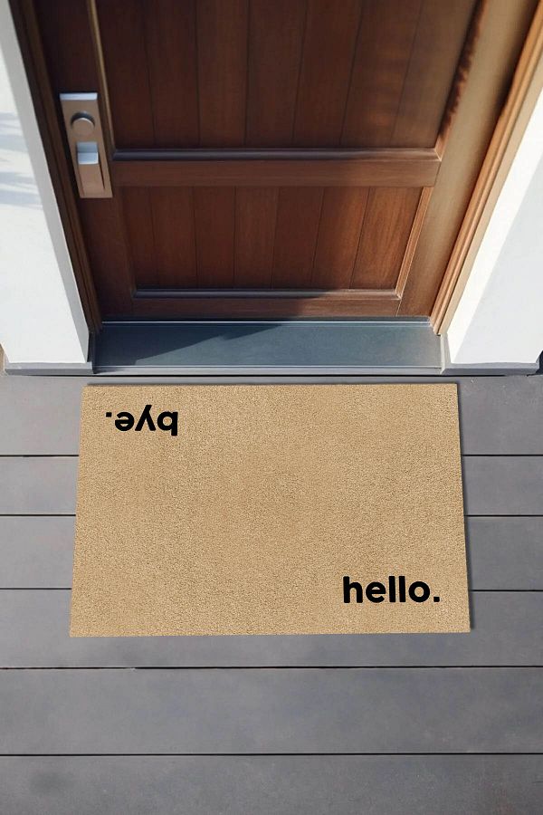 MARSA-Washable Non-Slip Base Hello-Bye Door Mat 70X45 1