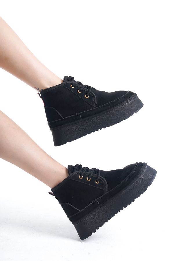 CZ London-Kurze Schnürstiefel für Damen mit hoher Sohle 1