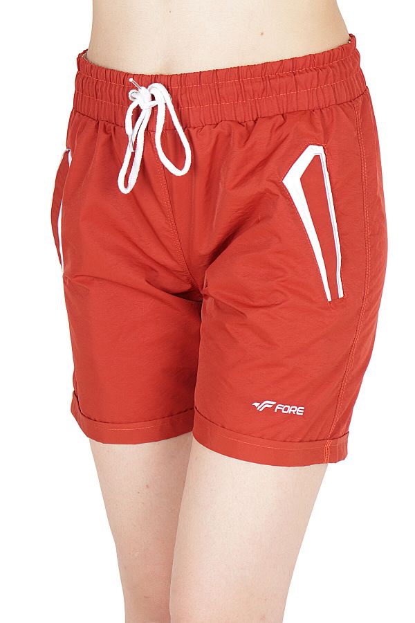 Red shiny shorts hot sale