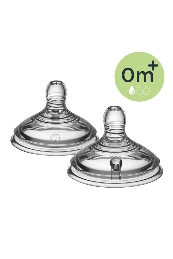 tommee tippee-Slow Flow Feeding Bottle and Nipple - Set of 2 Months 1
