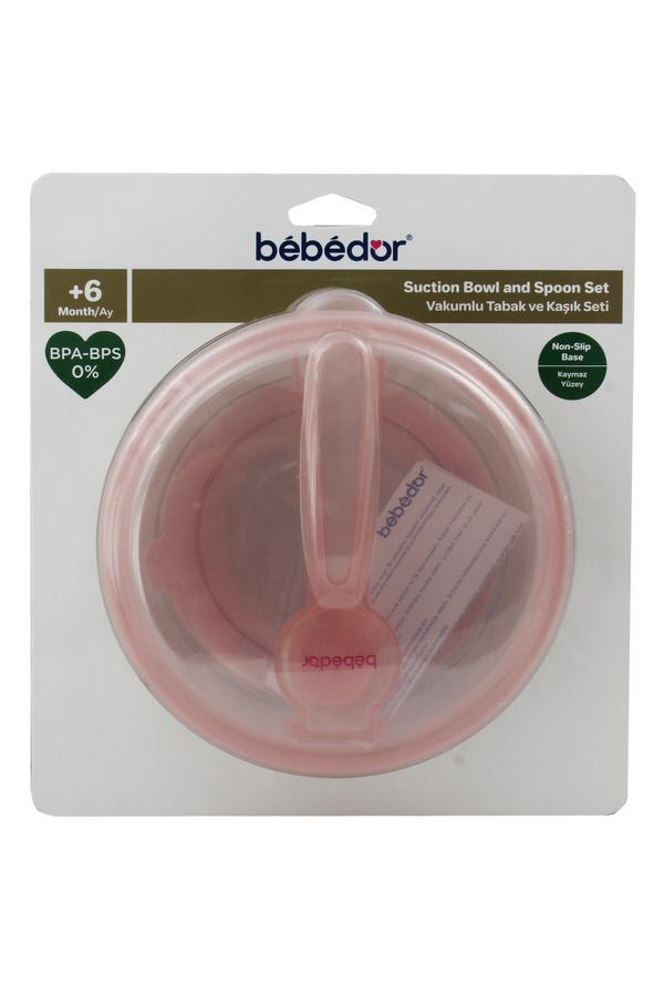 Bebedor Vakumlu Tabak Ve Kaşık Seti