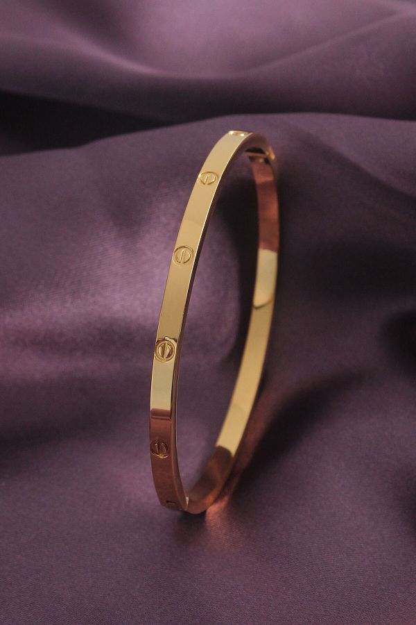 Moka Shopin-Mokashopin 316L Steel Gold Color Women's Handcuffs 1