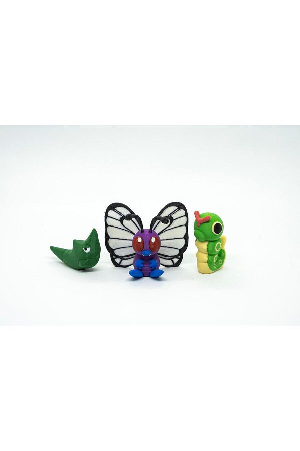 BloomLab-Pokemon 3D Model Evolution - Caterpie, Metapod, Butterfree 3 Pieces Whole Set 1