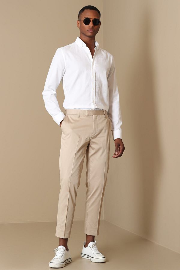 Smart casual white shirt online