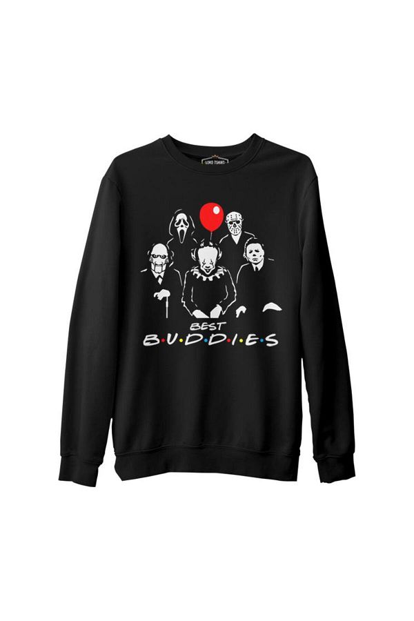 Lord T Shirt Horror Best Buddies Black Men s Thick Sweatshirt Trendyol