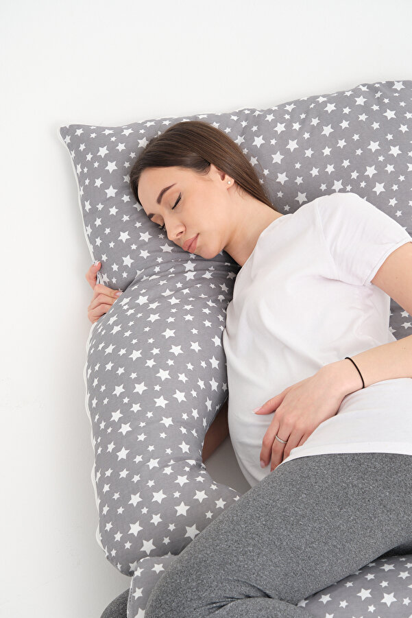 OMZ 1ADET Hamile Uyku Yastığı 1 Adet Tüm Vücut Destekli Lüks Jumbo Boy Hamile Yastığı Hamilelik Yastığı