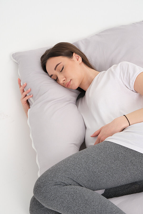 OMZ 1ADET Beş Farklı Bölgesel Destekli Fonksiyonel Yıkanabilir Kılıflı Hamile Destek Yastığı Hamilelik Y