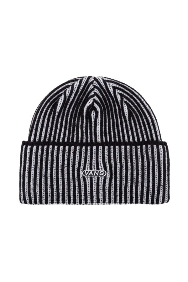 Vans-Negru și alb Vans Nesbit Cuff Beanie 1