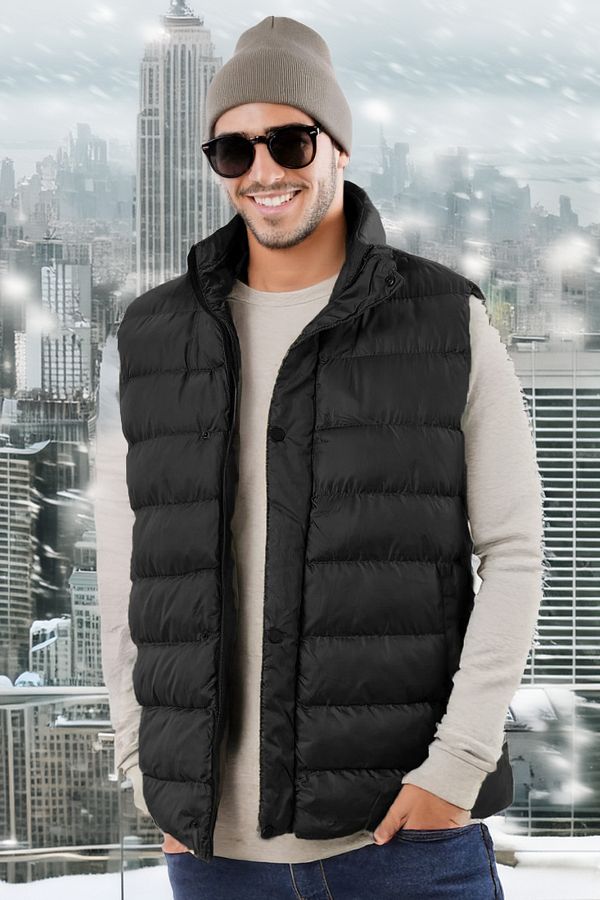 modacix Slimfit Puffer Vest Black Men s Puffer Vest Trendyol