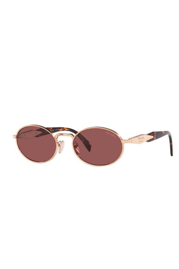 Prada Pr 65Zs Svf08S 55 Women s Oval Rose Gold Metal Sunglasses Trendyol