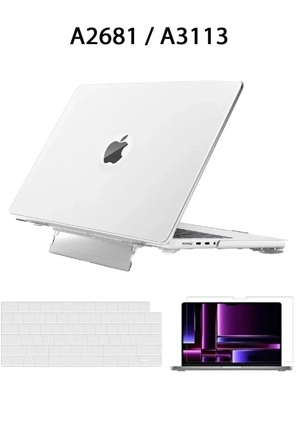 TEKNETSTORE-Macbook Air 13.6" M2-m3 Chip 2022/2024 A2681 A3113 - Compatible Stand Screen Protector Case and Keyboard 1
