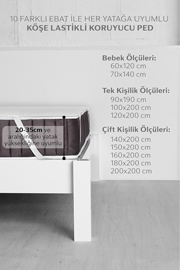 doku sanatı Micro Classic Sıvı Su Geçirmez Köşe Lastikli Ped Tek Çift Kişilik Bebek Çocuk Yatak Koruyucu Alezi