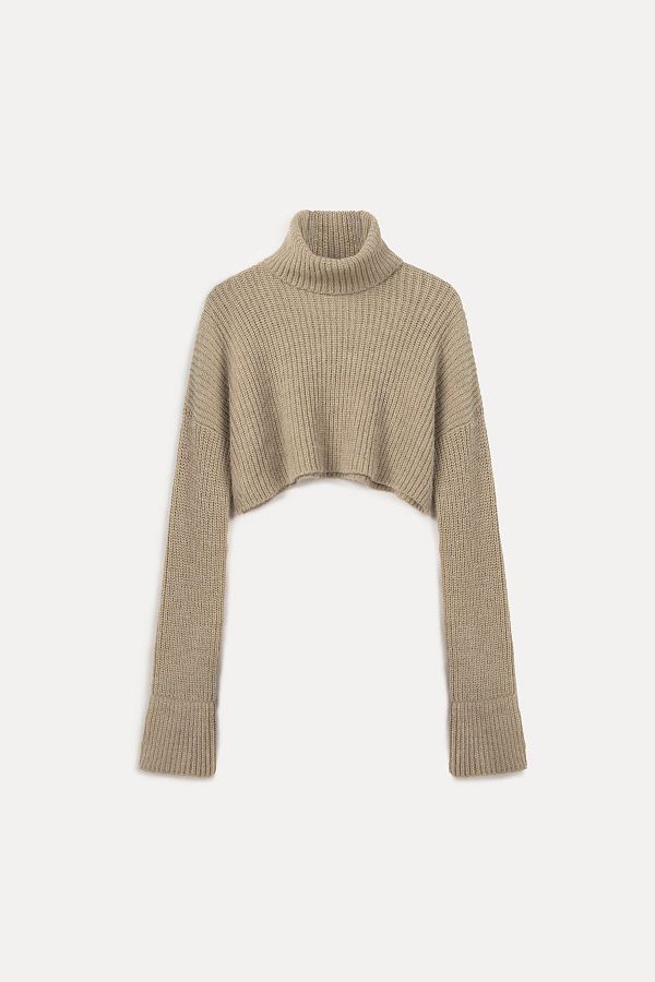 VATKALI-Mink Turtleneck Crop Sweater 1