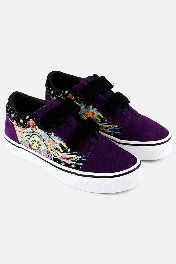 Purple velcro vans clearance