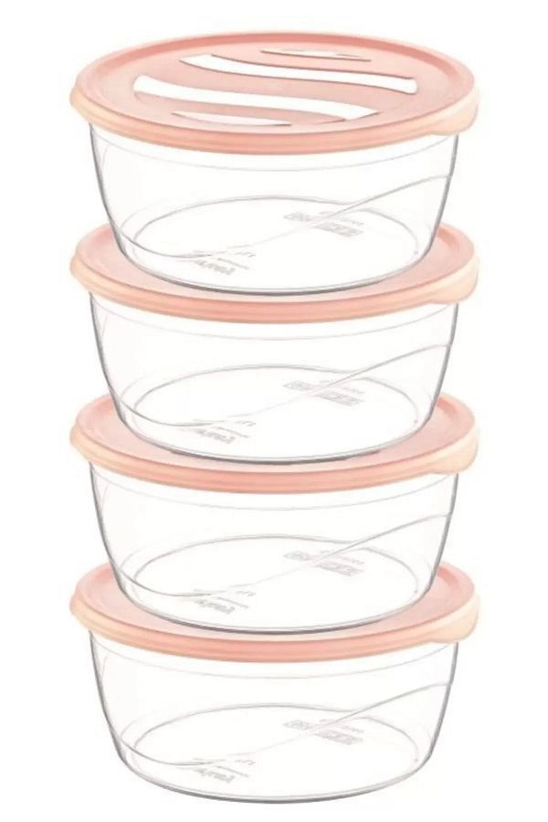 Rasanet-Krizma round storage container 4 piece no:1 royaleks-çnk2153 1