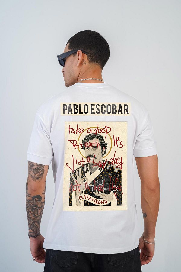 king brich Kingbrich Pablo Escobar Printed Men s Slim Fit T Shirt Trendyol