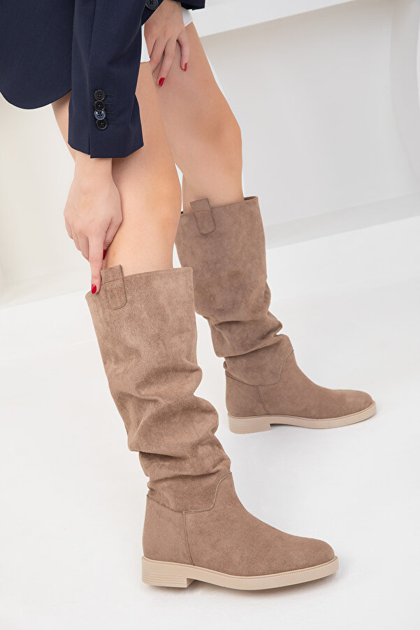 SOHO Mink Suede Women's Boots 19787 Model- Trendyol